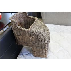 ANTIQUE WICKER BABY BIKE CARRIER