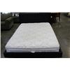 Image 2 : DOUBLE SIZE LEATHER BED FRAME AND PILLOWTOP MATTRESS