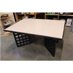 WOOD DINING TABLE WITH LEAF