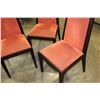 Image 2 : SET OF THREE UPOLSTERED MODERN DINING CHAIRS