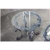 Image 2 : TWO PIECE METAL AND GLASS COFFEE AND ENDTABLE