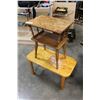 Image 1 : MAPLE TWO TIER STAND AND SMALL COFFEE TABLE