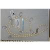 Image 1 : STERLING SILVER GENUINE FRESHWATER PEARL AND AMETHYST BRIOLETTE NECKLACE WITH APPRAISEL $350.00