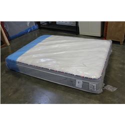 AS NEW FLOOR MODEL KINGSDOWN COOPER, QUEENSIZE EUROTOP MEDIUM FIRM MATTRESS ONLY, RETAIL $1699