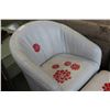 Image 2 : GREY ARMCHAIR AND FOOTSTOOL