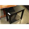 Image 1 : NEW MODERN BLACK 2 TIER CHAIRSIDE WEDGE ENDTABLE RETAIL $149