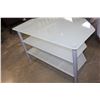 Image 2 : 3 TIER METAL AND GLASS ENTERTAINMENT STAND