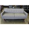 Image 2 : FLOOR MODEL HOME ELEGANCE GREY FABRIC MODERN CLUB CSTYLE SOFA, RETAIL $799