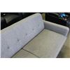 Image 3 : FLOOR MODEL HOME ELEGANCE GREY FABRIC MODERN CLUB CSTYLE SOFA, RETAIL $799