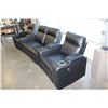 Image 2 : AS NEW HOME ELEGANCE 6PC THEATRE SECTIONAL, WITH 4 POWER RECLINING CHAIRS. AND CONSOLES, RETAIL $249
