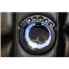 Image 2 : NEW BLACK LEATHER GEL POWER RECLINING HOME THEATER SEATING, ILLUMINATED CUPHOLDERS, RETAIL $1750