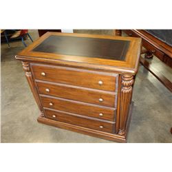 HOOKER FURNITURE SEVEN SEAS TWO DRAWER LEATHER INSERT FILING CABINET