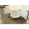 Image 2 : WHITE LACQUER BOWFRONT EASTERN SERVER