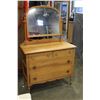 Image 1 : MAPLE FOUR DRAWER DRESSER AND MIRROR