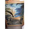 Image 3 : LARGE EAGLE PRINT AND FOIL WORLD MAP PICTURE