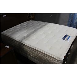 DOUBLE SIZE SERTA PERFECT SLEEPER SAXON MATTRESS AND BOX ON ROLLER FRAME