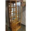 Image 1 : CUSTOM OAK ILLUMINATED DISPLAY CASE