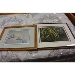 TWO LIMITED EDITION PRINTS HEADING SOUTH AND MARSH WREN