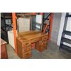 Image 1 : MAPLE DOUBLE PEDESTLE DESK WITH MIRROR