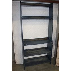 PAINTED BLUE WOOD SHELF