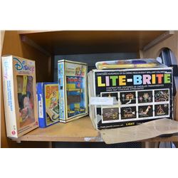 VINTAGE TOYS LITE BRITE AND OTHER VINTAGE BOXED TOYS