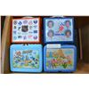 Image 1 : CAREBEARS AND SMERFS VINTAGE LUNCH BOXES AND TWO VINTAGE HOCKEY LUNCH BOXES