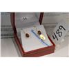 Image 1 : 14KT YELLOW GOLD GENUINE GARNET EARRINGS WITH APPRAISEL $1200.00