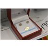 Image 1 : 10KT YELLOW GOLD DIAMOND CLUSTER EARRINGS WITH APPRAISEL $1200.00