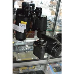 PANASONIC LUMIX DIGITAL CAMERA AND TASCO BINOCULARS