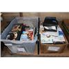 Image 1 : TOTE AND BOX OF DVDS AND CDS