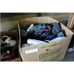 BOX OF MENS NEW CLOTHING JERSEYS SHIRTS ETC