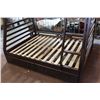Image 2 : NEW HOME ELEGANCE TWIN AND FULL BUNK BED WITH UNDER BED STORAGE DRAWERS, RETAIL $1199