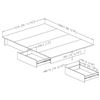 Image 2 : QUEENSIZE PLATFORM BED FRAME WITH DRAWERS