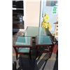 Image 2 : 3 PIECE GLASSTOP COFFEE TABLE SET
