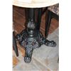 Image 2 : MARBLE AND CAST IRON PEDESTAL TABLE WITH 4 CHAIRS