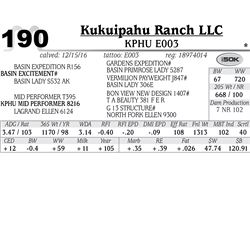 Lot - 190 - Kphu E003