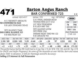 Lot - 471 - BAR Confirmed 725
