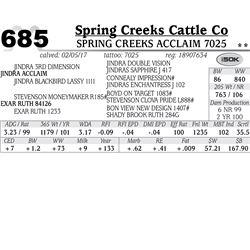 Lot - 685 - Spring Creeks Acclaim 7025