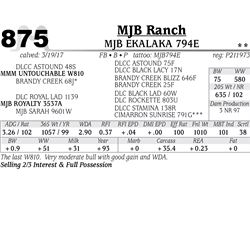 Lot - 875 - MJB EKALAKA 794E