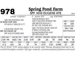 Lot - 978 - SPF 1010 EUGENE 07E