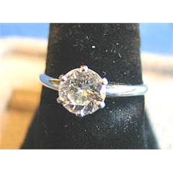 RING W/DIAMOND SOLITAIRE, 1.25ct, si-1, color-i (SIZE 8-1/2)