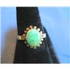 Image 1 : RING W/GREEN STONE (SIZE 7-1/4)