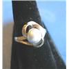 Image 1 : RING W/PEARL, 14kwg (SIZE (8-1/4)
