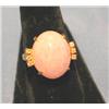 Image 1 : RING W/PINKISH CENTER STONE SURROUNDED BY (6) DIAMONDS