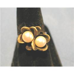 RING W/(2) CULTURED PEARLS SIZE