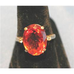 RING W/CITRINE "LIKE" STONE