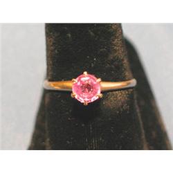 RING W/PINK STONE (SIZE 8)