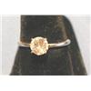 Image 1 : RING W/SOLITAIRE STONE (SIZE 8-1/4)