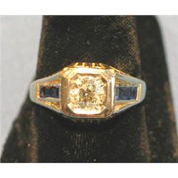 MAN'S RING W/OLD EUROPEAN CUT DIAMOND