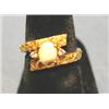Image 1 : RING W/OPAL & (2) DIAMONDS (OPAL CHIPPED) (SIZE 6-1/4)